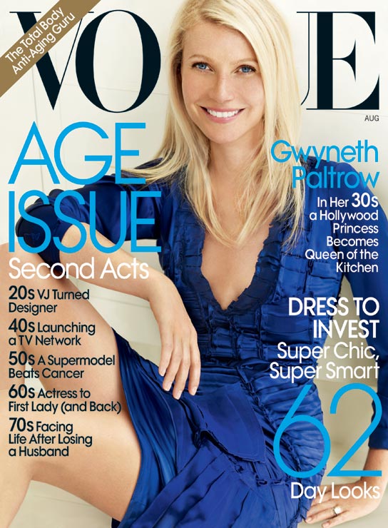 Gwyneth Paltrow appears in the August 2010 issue of 'Vogue.'