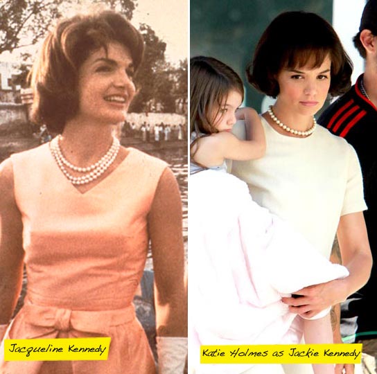 Jacqueline Kennedy and Katie Holmes.